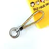 Chaveiro de corda trançada com anel duplo chaveiro de couro PU colorido novo pingente para bolsa feminina chaveiro para pendurar na cintura