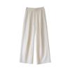Pantalones de pierna ancha de terciopelo de ácido acético, leche, fu, yamamoto, para mujer, primavera y verano 2024, nuevos, cintura alta, sensación de caída, estilo perezoso pequeño, pantalones de seda helada