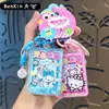 Llavero creativo de acrílico con arena líquida Sanrio Happy Park, colgante para bolso, decoración, pequeño regalo