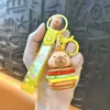 Llavero de Muñeco de Hamburguesa de Dibujos Animados Creativo, Colgante Lindo para Bolso, Llavero de Coche, Regalo Pequeño para Máquina de Garra, Venta al por Mayor