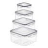 Caja de Conservación Fresca Transfronteriza de PP, Plástico de Múltiples Especificaciones Grado Alimenticio Sellado Transparente para Frutas Refrigeración Borde Recto Caja de Almacenamiento para Refrigerador