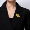 Broche Flor Pérola Cristal Nova Moda Coreia do Sul Feminino Elegante Opala Diamante Fivela Antideslizante Corsage Alfinete de Lapela