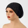 Pañuelo de Cabeza de Encaje Elástico con Pedrería, Nuevo Estilo Primavera y Verano Transfronterizo, Moda de Venta Caliente, Pañuelo Interior Transpirable para Mujer