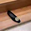 Versión de Cuero Suave~Estilo Retro Coreano Hebilla Metálica Zapatos Planos de Terciopelo para Mujer Aumento Oculto de Altura Boca Poco Profunda Slip-on Versátiles para Mujer