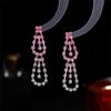 Brincos de diamante brilhantes coloridos da moda Machica para mulheres, brincos de strass elegantes de alta qualidade, acessórios para orelha