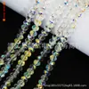 Boutique cuentas planas color blanco AB alta imitación cuentas de sandía austriacas cuentas sueltas de cristal material para joyería diy cuentas de discoteca lote