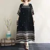 Bata de Noche de Algodón y Seda con Estampado Vintage para Mujer, Manga Corta de Verano, Corte Holgado, Tallas Grandes, Vestido Estilo Vacaciones para Mujeres de Mediana Edad y Mayores