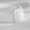 Colgante de Cruz de Acero Inoxidable Más Vendido Transfronterizo Simple Chapado en Oro Accesorios para Pulseras de Joyería DIY Listos para la Venta