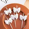 214 Feliz Día de San Valentín Decoración para Pastel Tarjeta de Amor Capullo de Tulipán Lazo Vela Inserto para Hornear