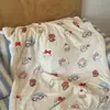 Manta INS de dibujos animados con estrella, conejo de los deseos, vellón de leche, funda de sofá de vellón de cordero, chal de vellón de coral para siesta en la oficina