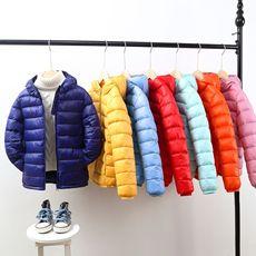 Promoción de tienda, nueva ropa para niños, chaqueta acolchada de algodón, chaqueta acolchada de algodón, chaqueta ligera con capucha para niños y niñas, venta al por mayor