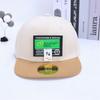 Sombreros Infantiles de Comercio Exterior con Parche de Letra g, Gorras Hip-Hop con Bloques de Color, Gorras de Béisbol de Ala Plana para Street Dance, Sombreros de Sol para Primavera y Verano