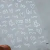 Pegatinas para Uñas con Lazo de Encaje Tensor Ts3507 Serie Dulce y Versátil con Patrón de Corazón y Estrella