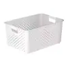 Cesta casera de estilo japonés, cesta de almacenamiento para dormitorio, caja de almacenamiento para snacks, cesta de almacenamiento para cocina, organizador de escritorio de plástico hueco para juguetes