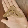 Manija de Tirador Redonda Estilo Antiguo Chino de Cobre Puro Anillo de Tirador de Cobre Manija de Agujero Único para Cajón Puerta de Armario Manija Retro de Latón para Armario