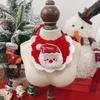 Babero pequeño para mascotas de comercio exterior transfronterizo Papá Noel gato perro regalo navideño toalla de saliva bufanda de muñeco de nieve de felpa