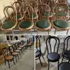 Conjunto de cadeiras de jantar em madeira maciça cadeira vintage cadeira de restaurante americano francês com encosto casa comercial cadeira de rattan trançado de rattan
