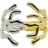 Pulsera Popular Transfronteriza de Metal Brillante con Forma de Ola Estilo Minimalista Europeo y Americano Pulsera Abierta Irregular Fábrica de Joyería para Mujer