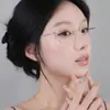 Gafas Rose Story Estilo Bai Xiaohe de Titanio Puro Sin Montura para Mujeres con Alta Inteligencia, Adecuadas para Miopía, Graduación Personalizable