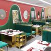 Sofá Cabine de Restaurante Hot Pot de Luxo Leve Personalizado, Sofá Trendy para Restaurante, Barbecue, Café, Bar de Lazer, Conjunto de Divisória com Mesa e Cadeira para Refeições