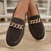 Nuevo Modelo Otoño 2026: Zapatos Individuales Casuales Cómodos de Moda para Mujer de Talla Grande con Hebilla Metálica para Uso en Exteriores, Talla Única