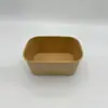 Caja de Almuerzo Desechable, Caja de Empaque para Comida Ligera, Caja de Almuerzo a Prueba de Aceite, Caja de Empaque para Ensalada de Frutas, Bol Cuadrado de Papel Kraft