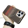 Adequado para iPhone 16 Kevlar Pôr do Sol e Nascer da Lua Círculo Fino Capa de Telefone Magnética Apple 15 Galvanizado Fosco Sensação de Alto Padrão