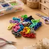 Corrente Colorida de Quatro Seções Metal Pintado por Spray Chaveiro Nail Art DIY Pingente de Miçanga Corrente Pendurada Artesanal Acessórios de Joia