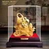 Figura de Pez Dorado para Seguro de Vida, Pez Dorado de la Fortuna de Peluche Arena, Decoración para Sala de Estar, Oficina, Hogar, o como Regalo