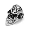 Anillo de Acero de Titanio con Personalidad de Calavera Europea y Americana Rock Alternativo Hip Hop para Hombre Moda Urbana Cool SA871