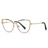 Gafas metálicas para mujer anti luz azul 3112 alta calidad comercio exterior en stock montura de gafas de gato estilo ins toma callejera montura óptica