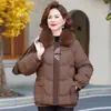 Casacos acolchoados de algodão estilosos para outono e inverno, para mulheres de meia-idade, elegantes e dignos, com forro de fleece adicional para calor extra.