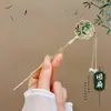 Nueva Horquilla de Madera Estilo Chinoiserie para Mujer, Horquilla Cheongsam Estilo Antiguo Dinastía Han, Horquilla de Aleación, Falda de Cara de Caballo, Tocado, Borla que se Mueve al Caminar