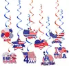 Adornos de Panal Decorativos del Día de la Independencia Transfronterizos Globos Brillantes de Mesa para Fiesta del Día Nacional Americano