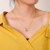 Nuevo Collar de Moda Europea y Americana Brillante para Mujer Cassia Colgante de Acero de Titanio Collar con 26 Letras Mayúsculas Inglesas