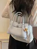 Bolso Cubo Grande de Color Sólido con Diseño de Nicho Estilo Coreano Nuevo Bolso de Mano Elegante Verano 2026 Bolso Cruzado de Moda