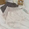 Braguitas de Encaje Floral Francés Ligeras con Control de Abdomen para Mujer, de Modal de Cintura Alta, Amigables con la Piel, Cómodas, con Triángulo Antibacteriano de Algodón Puro en la Entrepierna