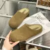 Mules de Cuero Genuino de Suela Gruesa con Espalda Abierta para Mujer Otoño Nueva Llegada Versátiles Casuales Calidez con Terciopelo Zapatos Birkenstock