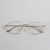 Gafas poligonales retro 0039 en color burdeos para mujer, estilo de negocios, titanio puro, montura de gafas ultraligera, gafas Dachengxiang