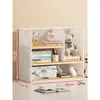 Prateleira de armazenamento para mesa de escritório estante de mesa prateleira de mesa pequena multicamadas porta-copos simples prateleira de armazenamento de livros para dormitório