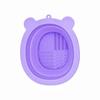 Cuenco plegable de silicona para lavar brochas de maquillaje, cuenco para esponja de huevo, herramientas de belleza, cuenco para lavar brochas de maquillaje con gotas de agua.
