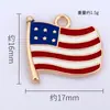 Bandera Americana del Día de la Independencia Transfronteriza Colgante Individual Accesorios para Joyería DIY Aleación de Goteo de Aceite Collar Pulsera Venta Directa de Fábrica