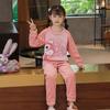 Pijama de Veludo Coral para Meninos Outono e Inverno Novo Estilo Estudante Meninos Bebê Engrossado Inverno Crianças Roupa de Casa de Flanela