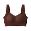 Ropa Interior Sin Costuras Antigravedad Cepillada Otoño Invierno para Mujer, Copas Fijas Sin Aros, Soporte Suave, Espalda Bonita, Realce, Sujetador para Mujer