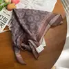 Bufanda Cuadrada Pequeña de Algodón y Lino Estilo Retro Francés para Viajes de Primavera y Verano, Bufanda Delgada de Seda para Uso Diario, Bufanda para Protección del Cuello, Pañuelo Decorativo para la Cabeza, Cinta para el Cabello