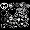 Accesorios de joyería de aleación para hacer uno mismo, accesorios de corazón, colgante de aleación retro Ud6