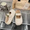 Meias Pantufas Fechadas de Tecido Retrô para Mulheres, Novo Estilo Verão 2026, Tira Única, Sandálias Mula com Solado Grosso Antiderrapante
