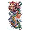 Suministro Exclusivo Transfronterizo de Tatuajes de Cofre de Dragón y Hombro, Tatuajes de Flor de Dragón en el Brazo, Tatuajes Realistas de Línea, Impermeables, de Larga Duración, Audaces Pegatinas de Tatuaje Estilo Celebridad de Internet