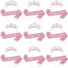Moda Princesa Europeia e Americana Transfronteiriça Festa Rosa de Aniversário Faixa Digital Tira de Ombro Cinto de Etiqueta Acessórios de Adorno de Cabeça de Aniversário
