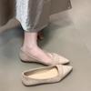 Zapatos de tacón alto de punta fina con boca poco profunda, Zapatos de mujer sin cordones, Estilo francés, Nuevo estilo Primavera y Verano 2025, Gran cantidad, Trato preferencial